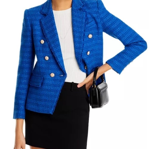 Generation Love Eliza Tweed Blue Blazer Jacket - Picture 1 of 9